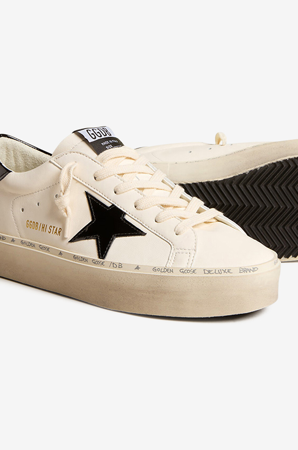 Hi Star nappa and patent leather platform sneakers