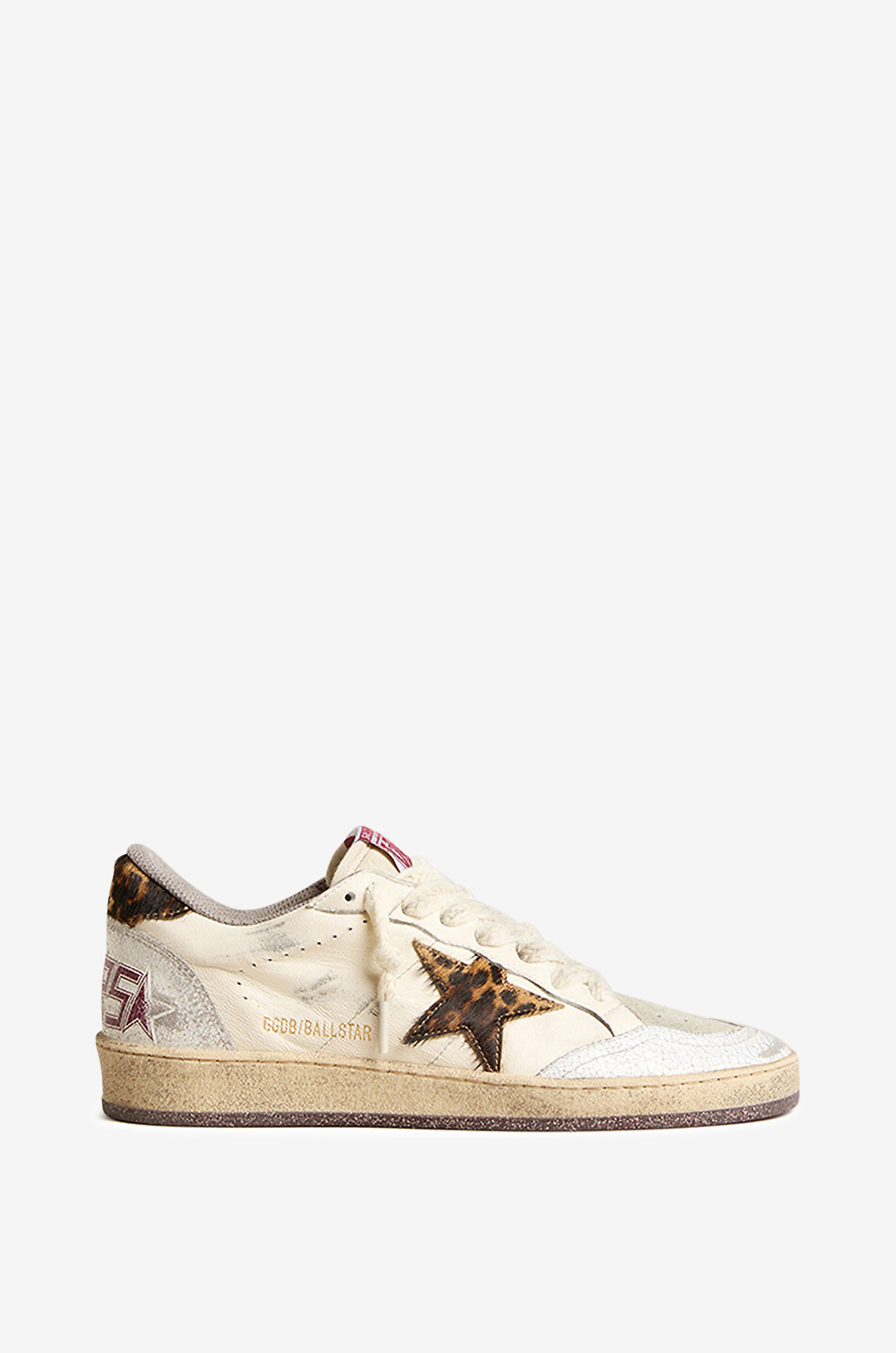 Ballstar low-top nappa leather sneakers with leopard star