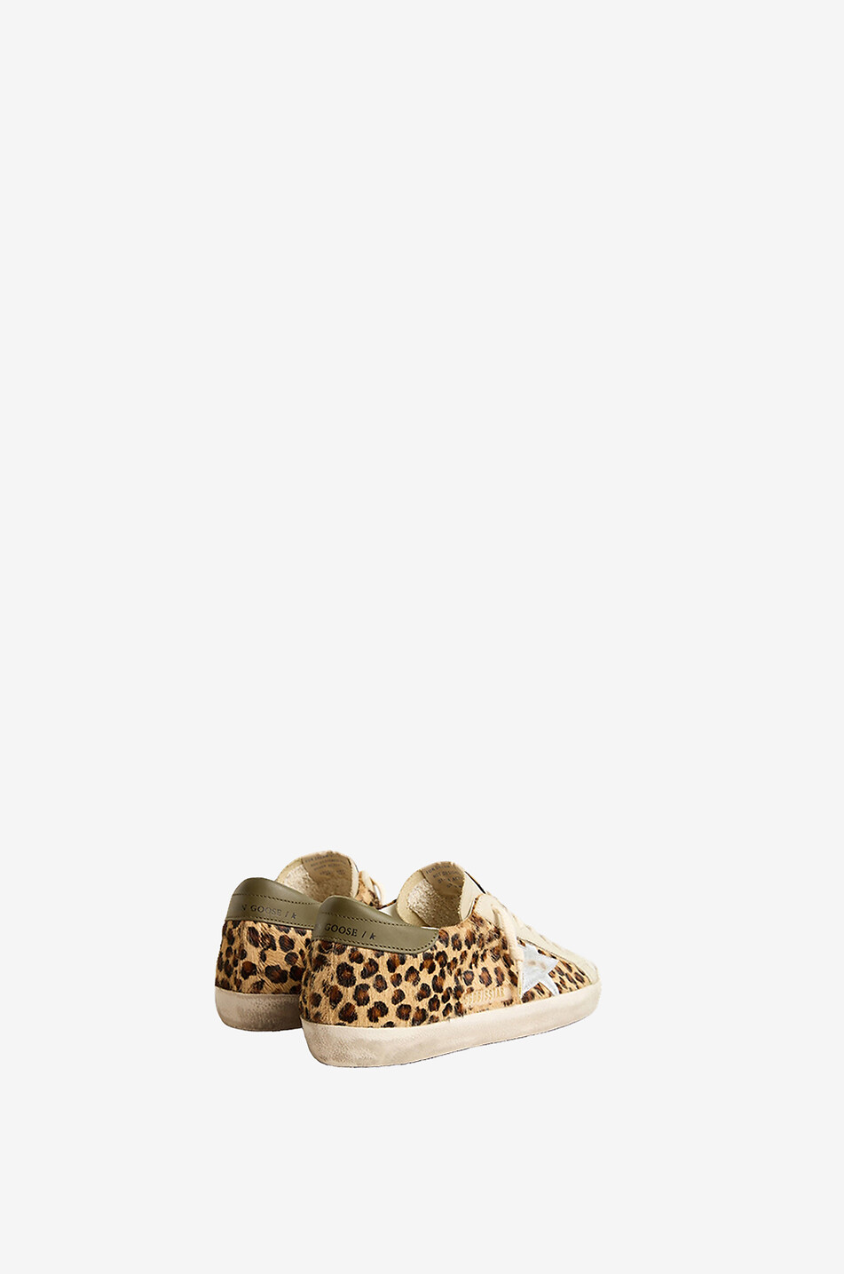 GOLDEN GOOSE Baskets basses imprimées en cuir poulain Super-Star Femme MARRON 3