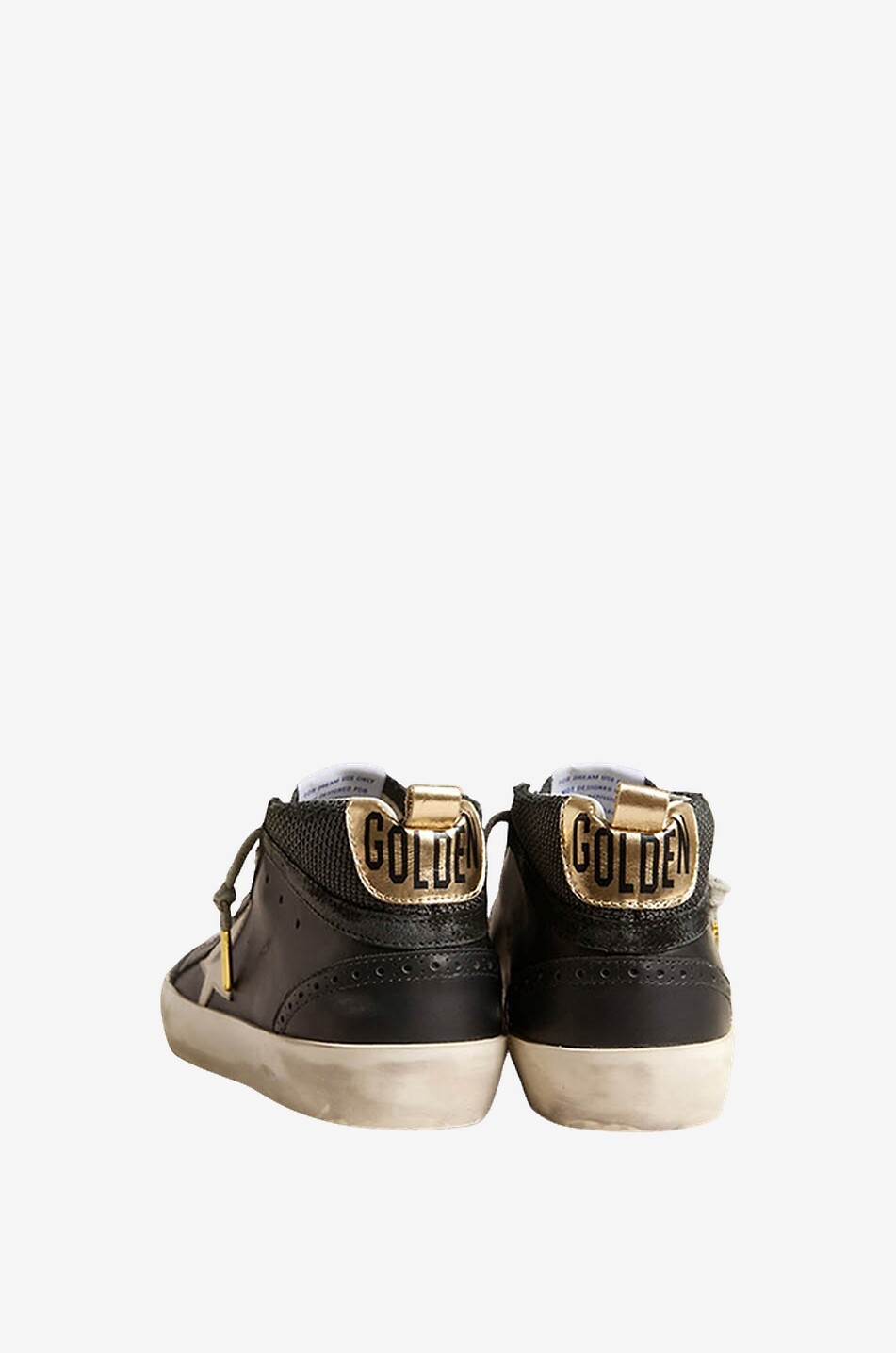 Mid Star mid top leather and fabric sneakers