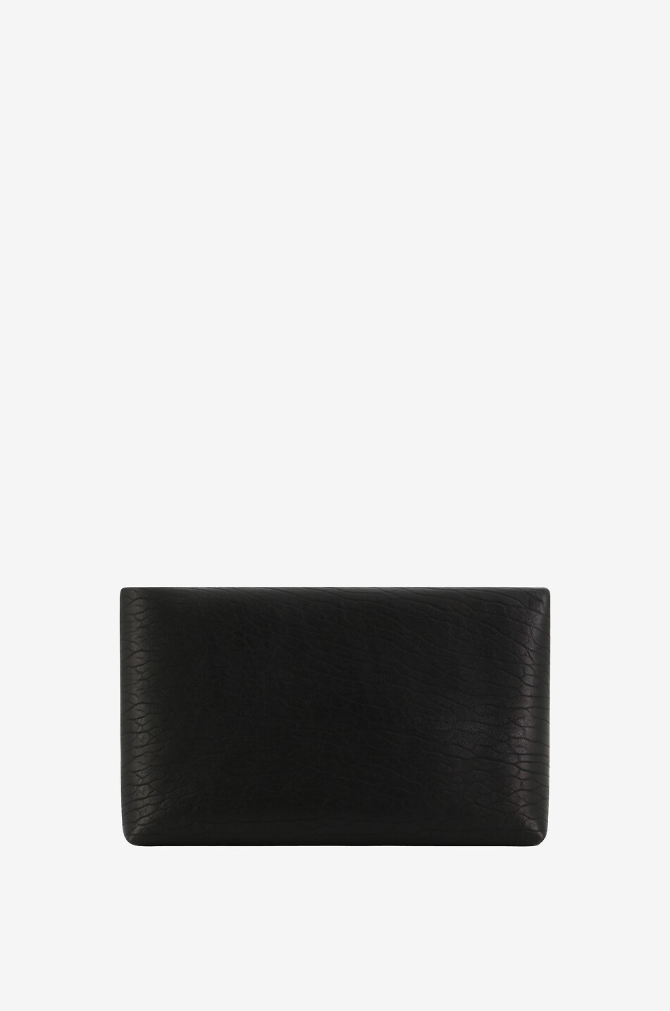 SAINT LAURENT PARIS Pochette enveloppe en cuir d'agneau grainé Cassandre Large Femme NOIR 3