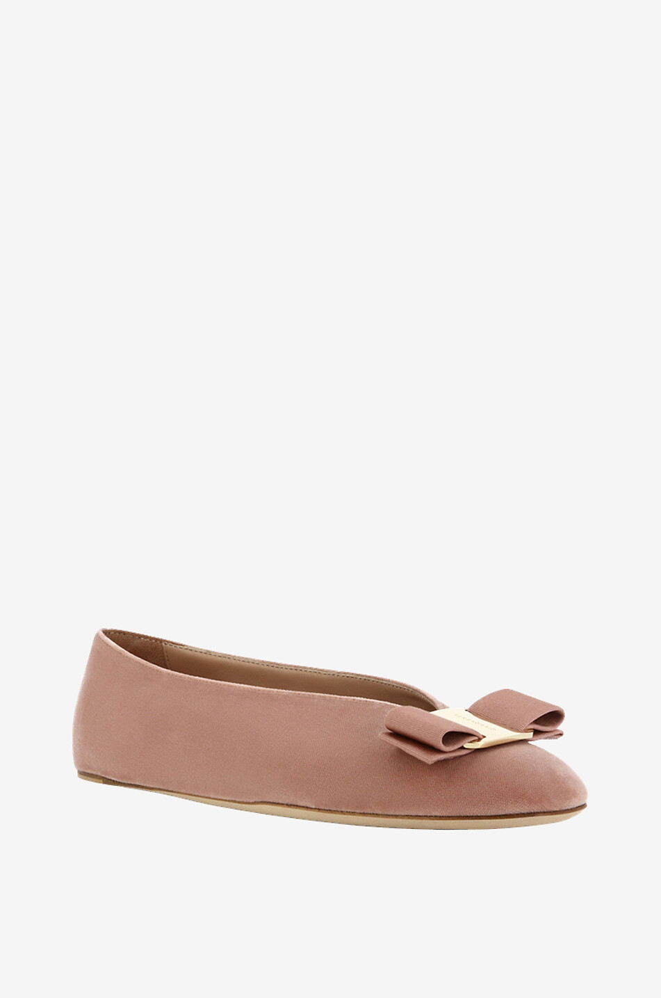 Vanna velvet ballet flats SALVATORE FERRAGAMO PINK Bongénie - Main Image