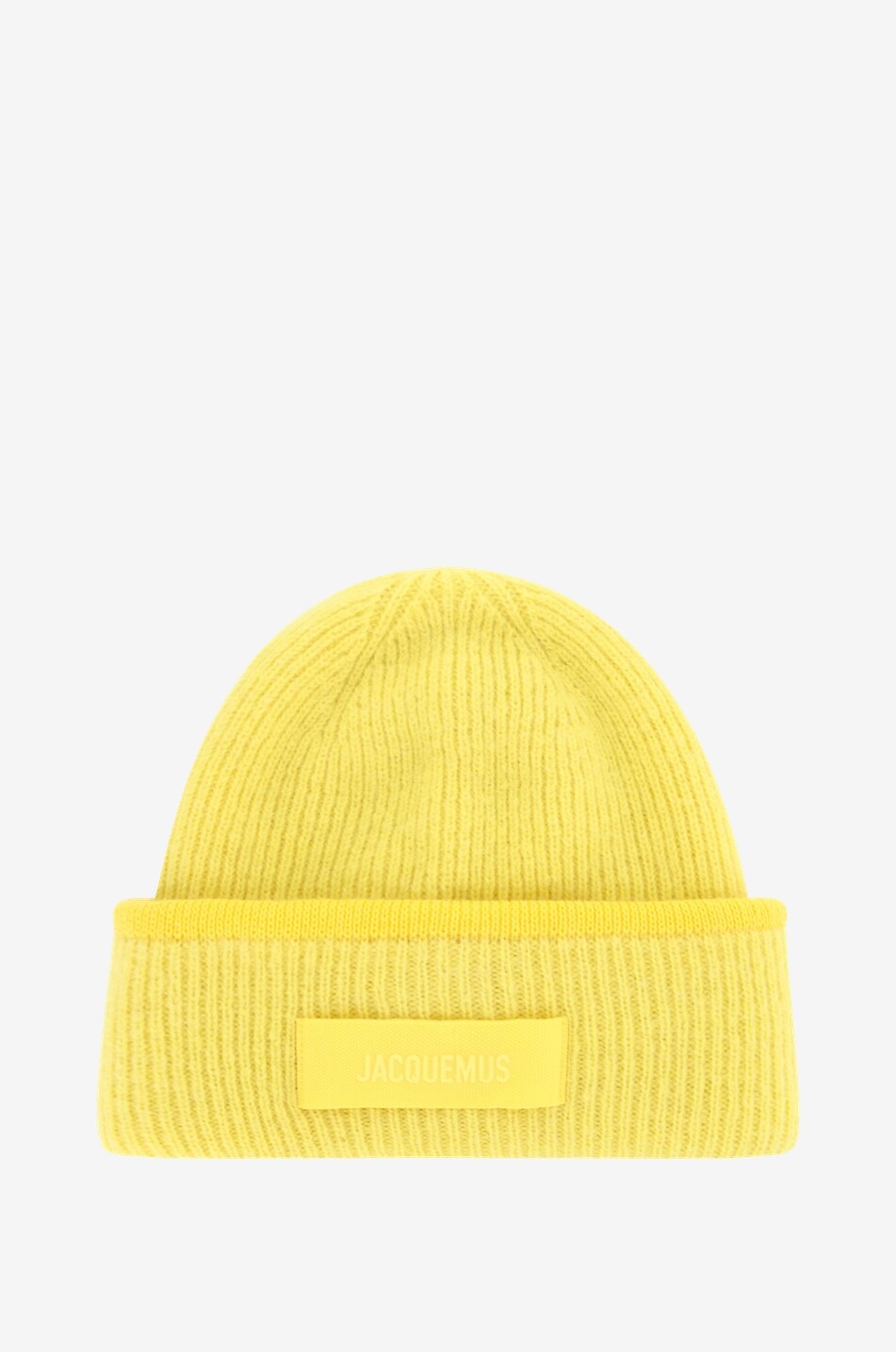 JACQUEMUS Rippstrickmütze aus Alpaka Le Bonnet Gros Grain Damen GELB 1