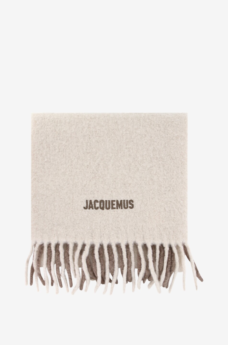 JACQUEMUS L'Écharpe Moisson colour gradient alpaca scarf Men BEIGE 1