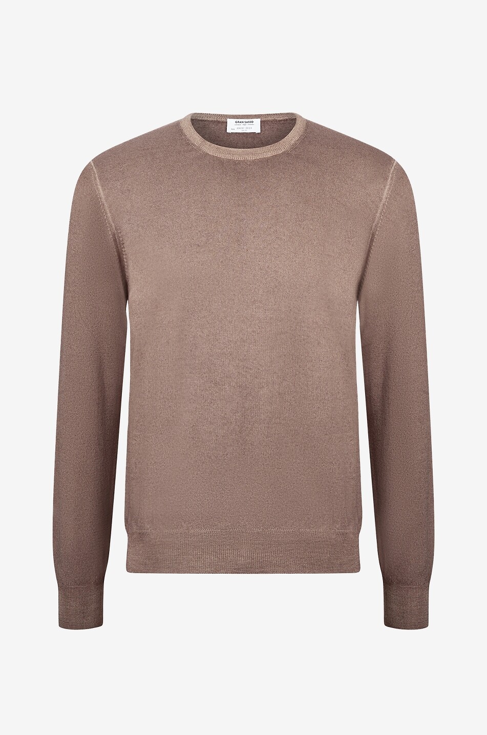 Pull fin col rond en laine vierge