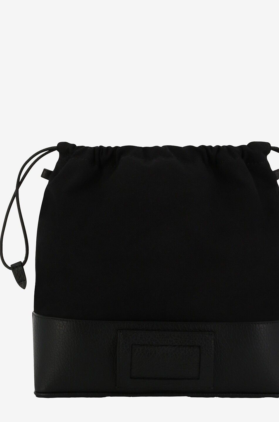 MAISON MARGIELA 5AC Daily Backpack Small grained leather and cotton canvas cross body bag Men BLACK 3