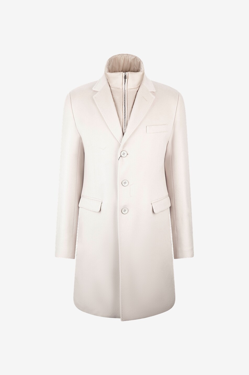 Mens white cashmere coat hotsell