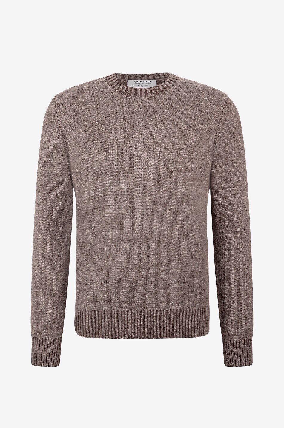 GRAN SASSO Pull col rond en cachemire Homme MARRON MOYEN 1