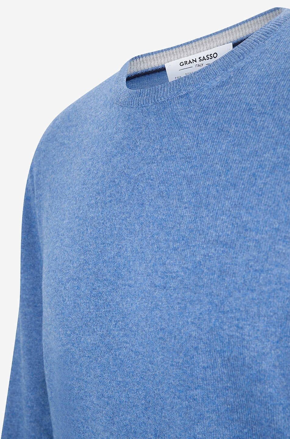 GRAN SASSO Pull fin à col rond Homme BLEU CLAIR 3