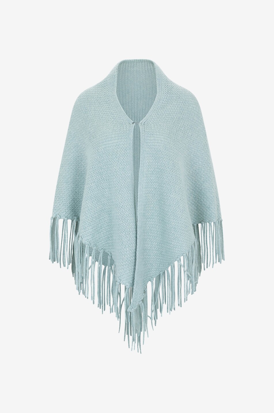 HEMISPHERE Dreieckiger Rippstrick-Schal aus Kaschmir mit Fransen Damen HELLGRÜN 1