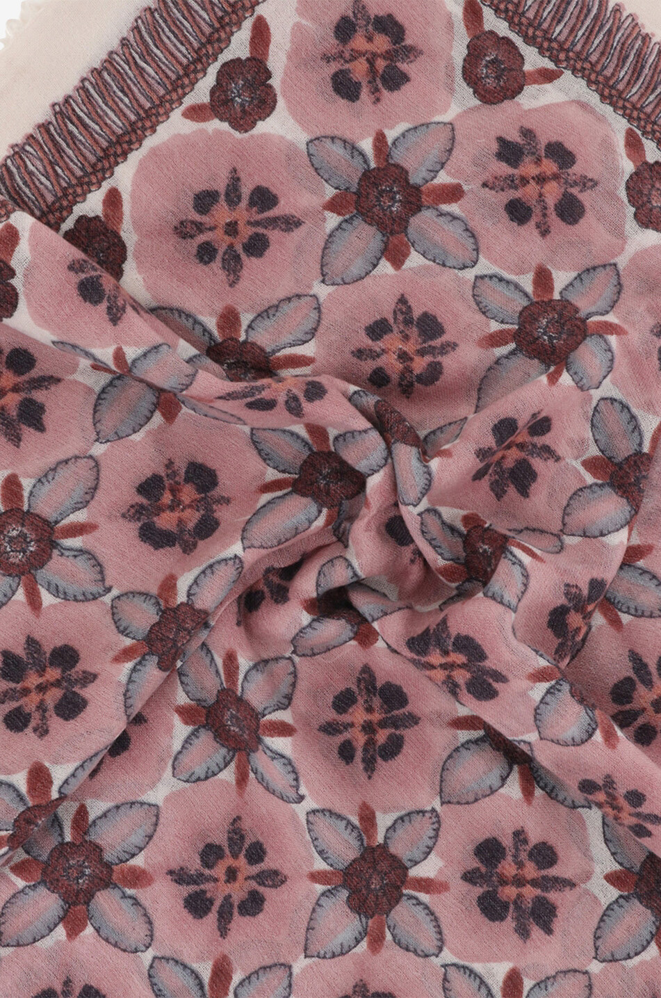 Lansies floral cashmere silk and modal stole