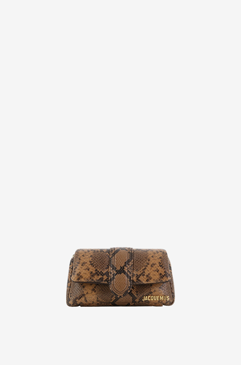 JACQUEMUS Le Petit Bambimou python-embossed leather mini shoulder bag Women LIGHT BROWN 1