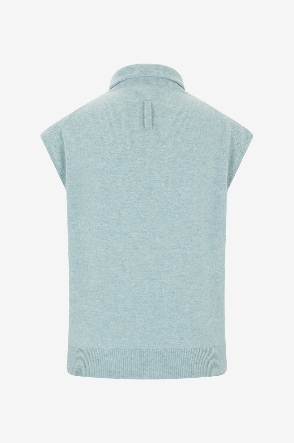 HEMISPHERE Pull sans manches à col roulé en cachemire Femme VERT CLAIR 2