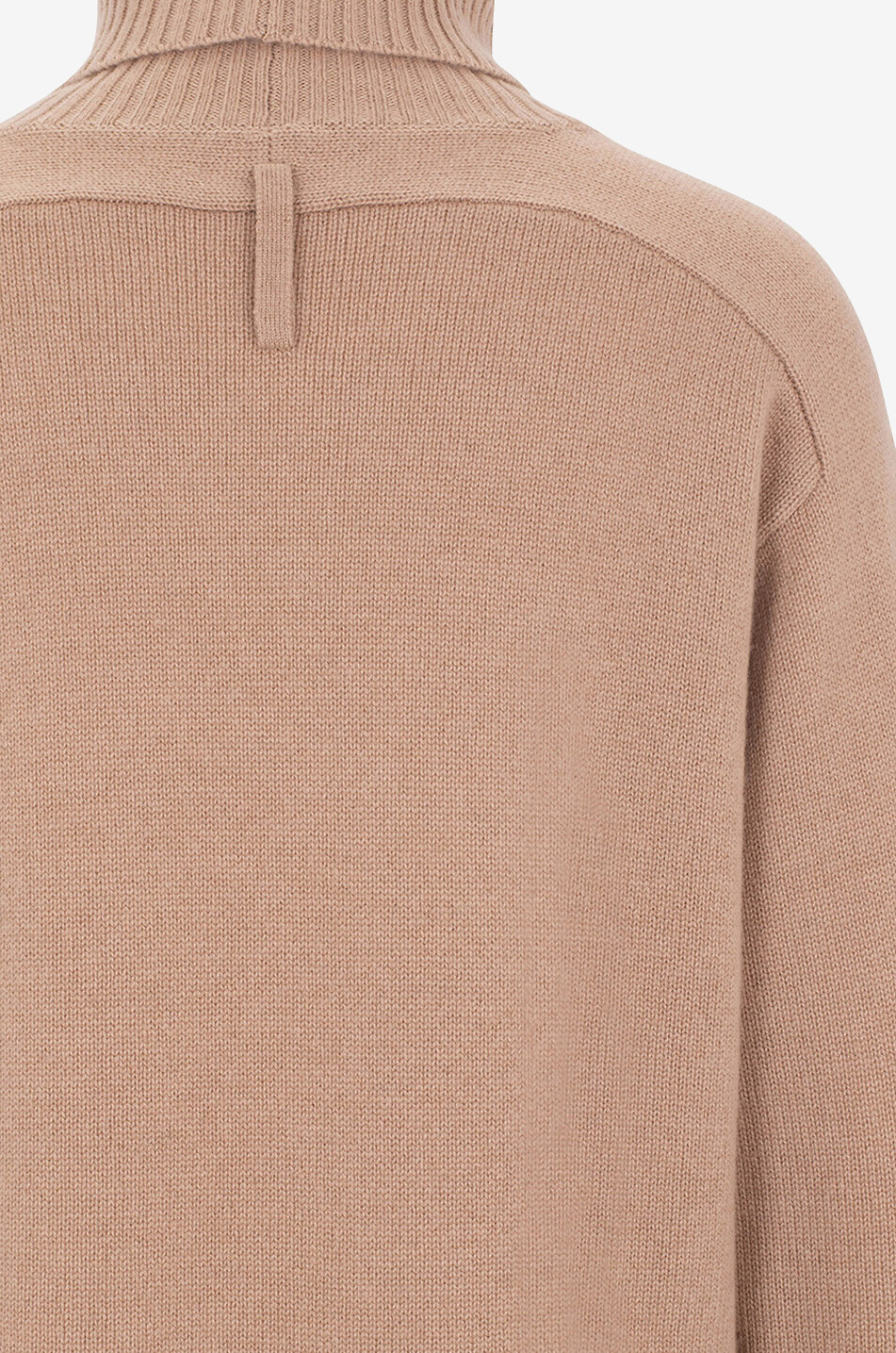 Robe pull à col roulée courte en laine et cachemire