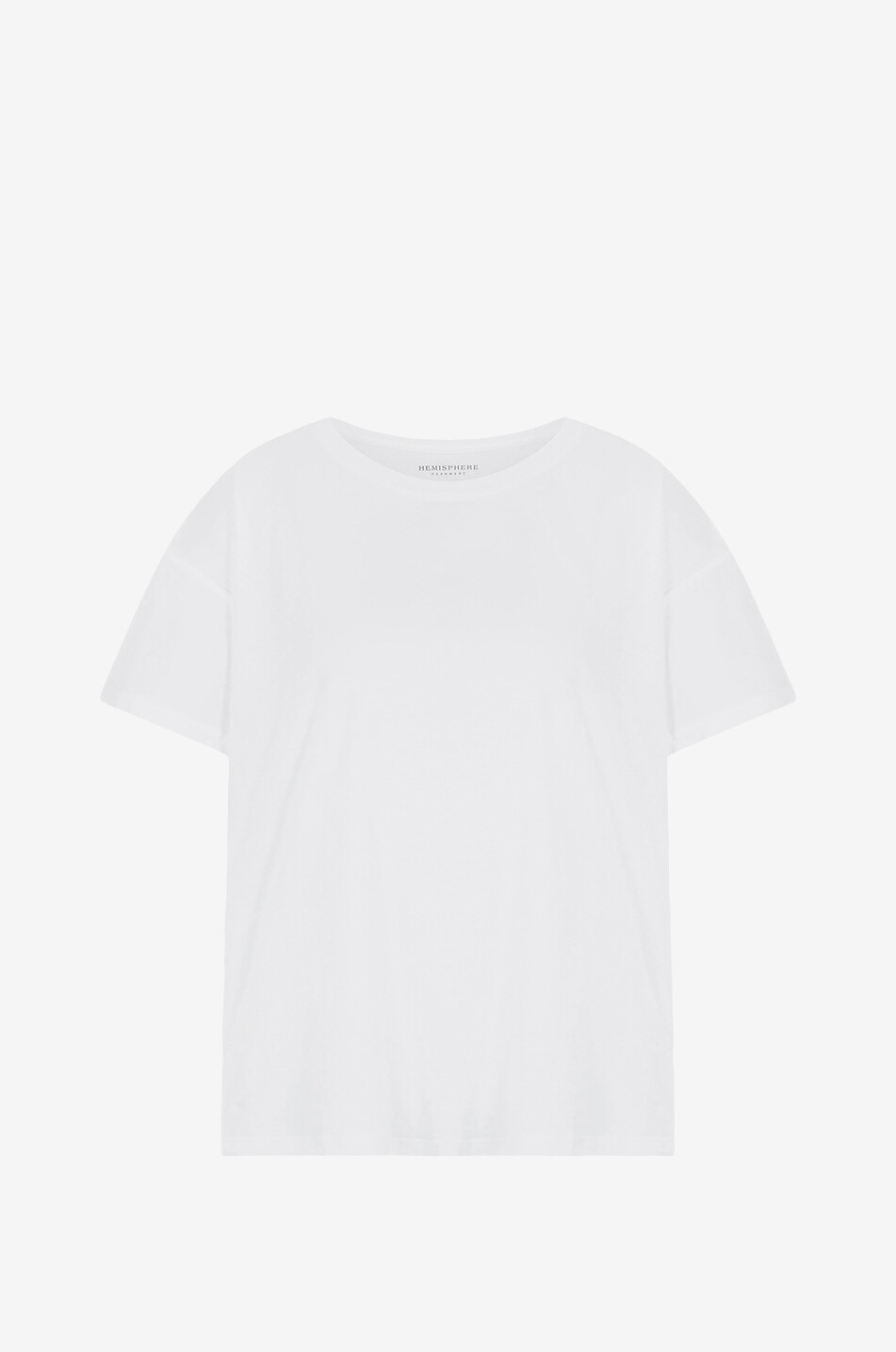 HEMISPHERE Weites T-Shirt mit U-Boot-Ausschnitt Cucu Damen WEISS 1