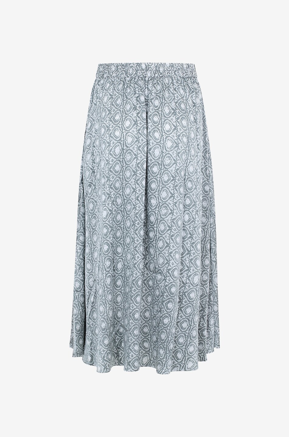 Ausgestellter Seidensatin-Midirock Fides