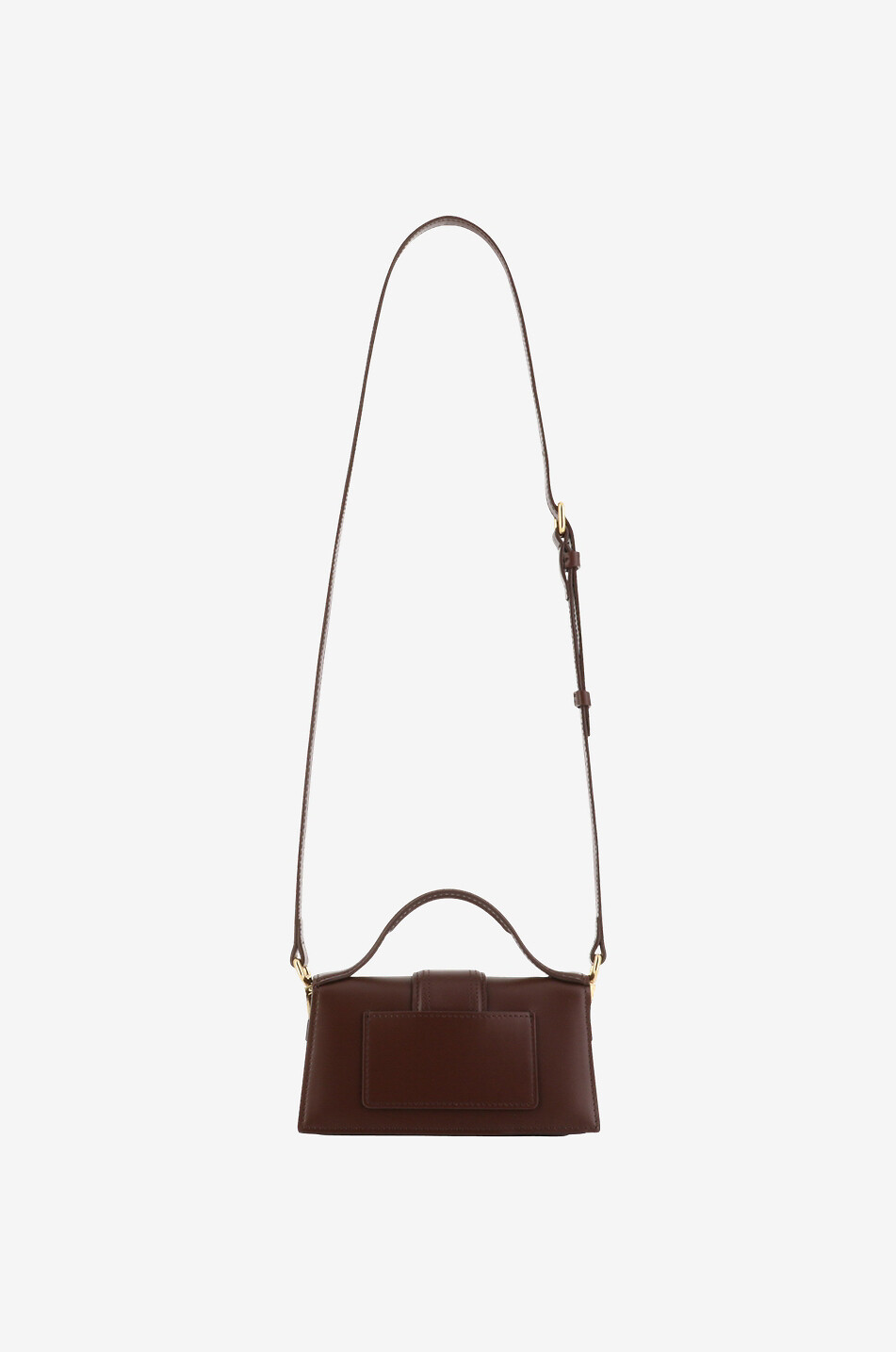 JACQUEMUS Mini sac à main en cuir lisse Le Bambino Femme MARRON 3
