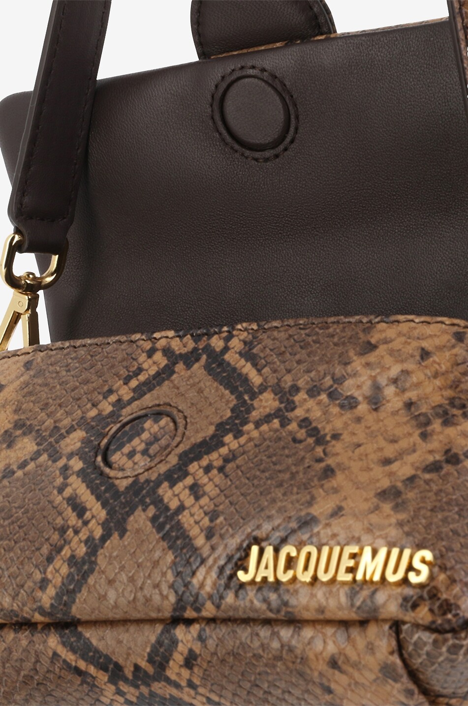 JACQUEMUS Le Petit Bambimou python-embossed leather mini shoulder bag Women LIGHT BROWN 5