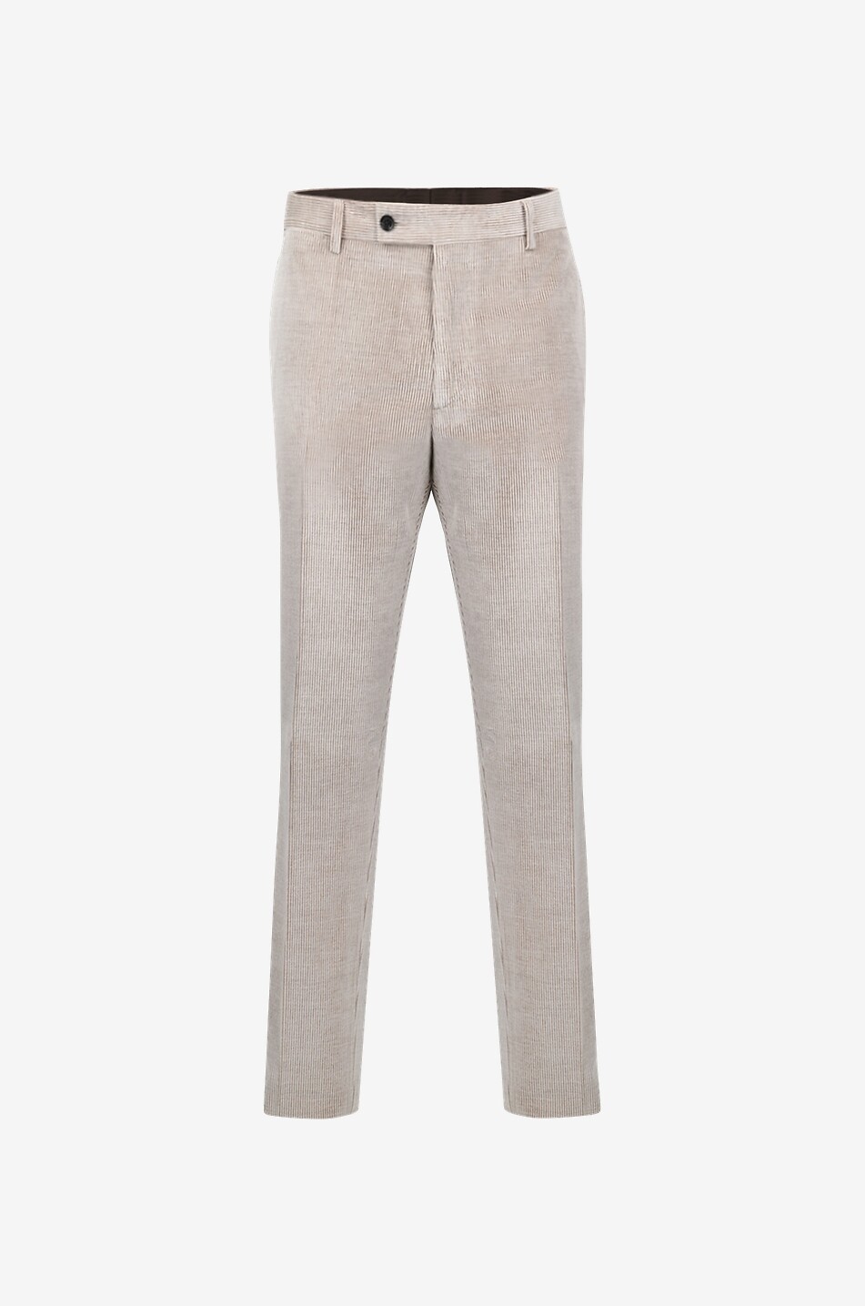 Cashmere and cotton corduroy trousers with waistband tucks