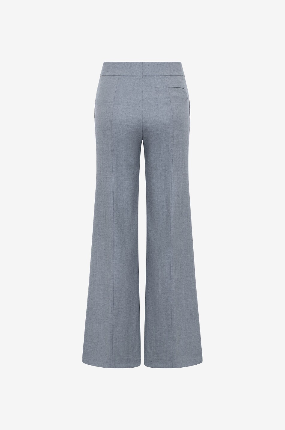 HEMISPHERE Pantalon évasée taille haute en laine Gesa Femme GRIS 2