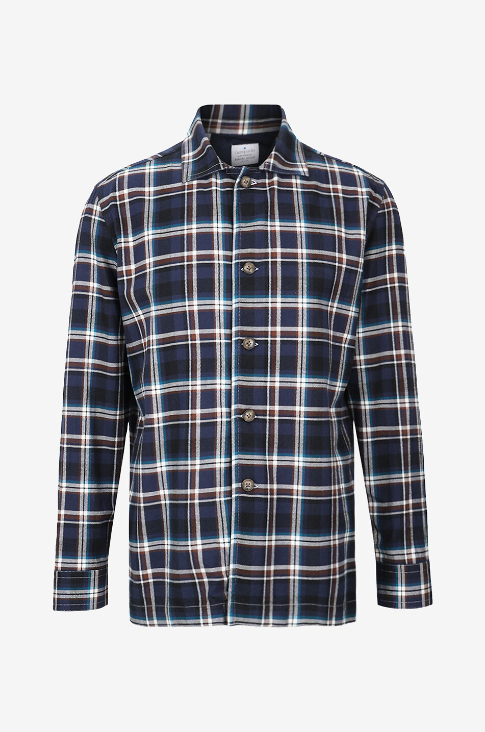 GIAMPAOLO Karierte Hemdjacke aus Flanell Herren BLAU 1