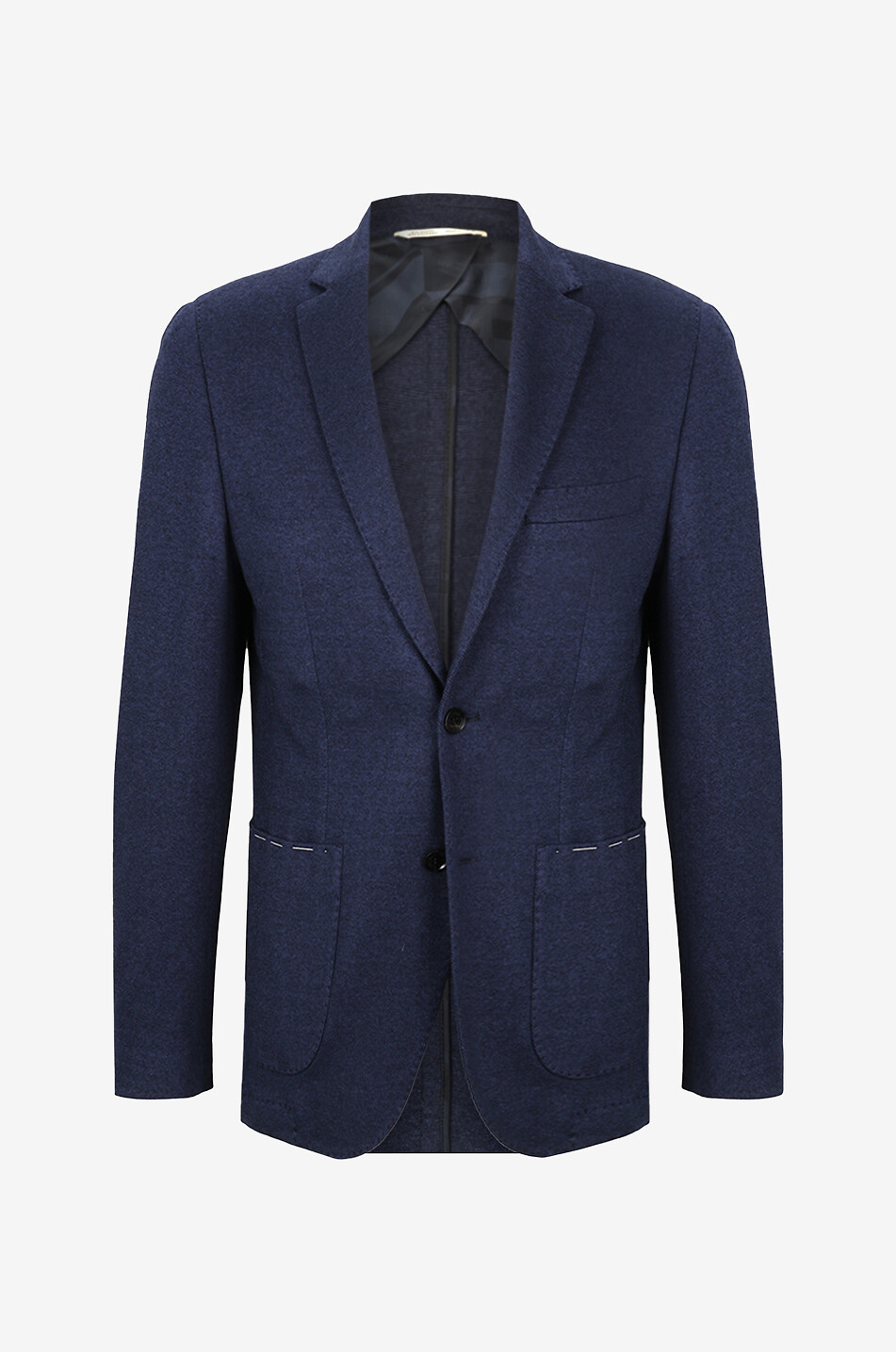 Blazer à boutonnage simple en cachemire et soie