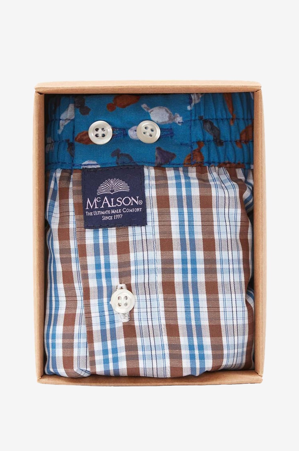 Boxershorts aus Baumwolle Karos