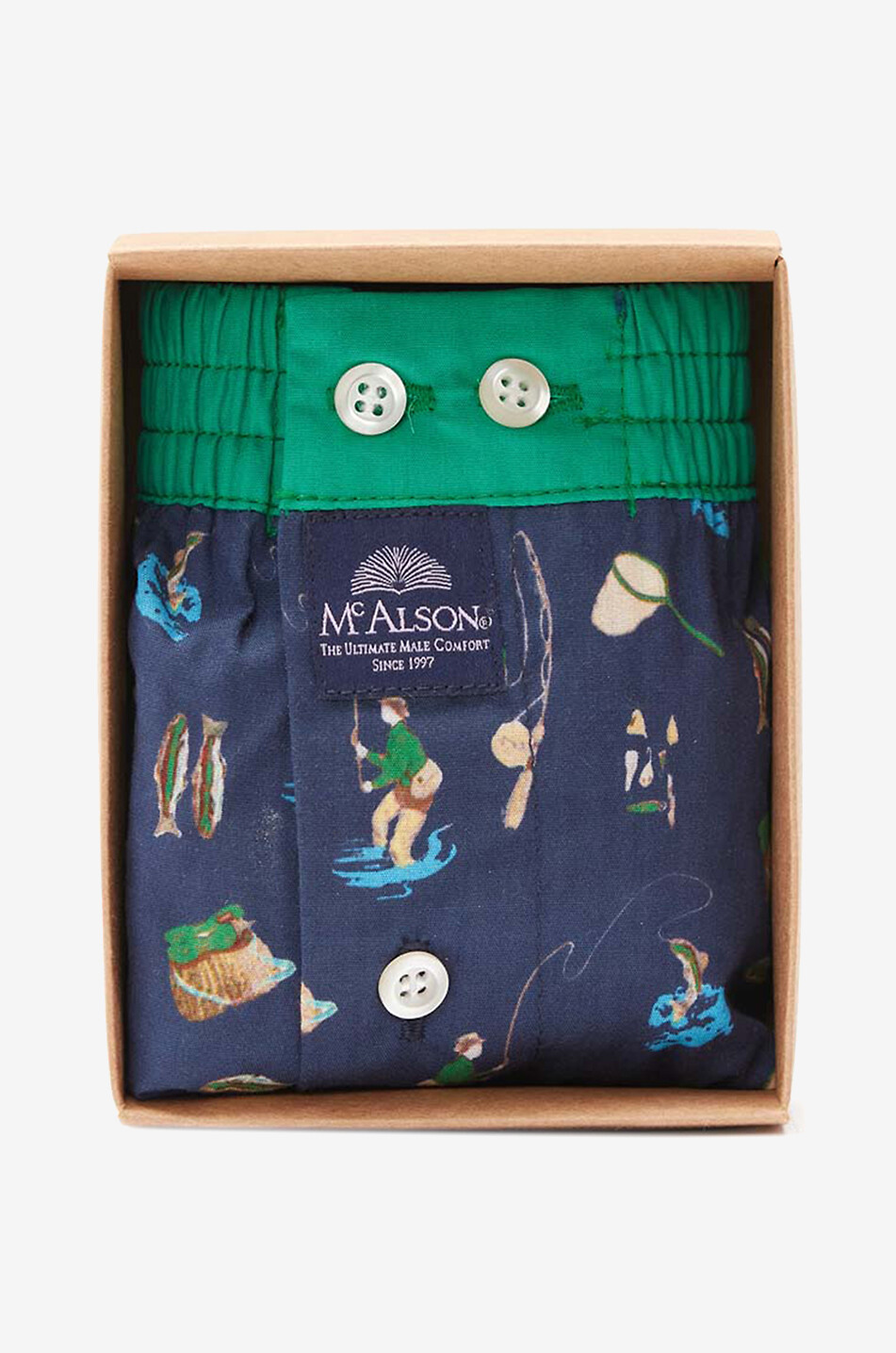 MC ALSON Boxershorts aus Baumwolle Fisherman Herren DUNKELBLAU 1