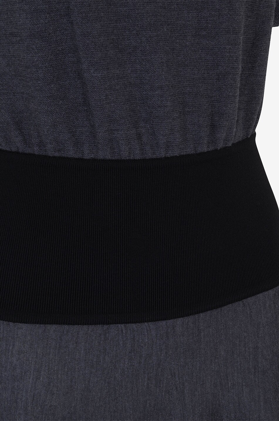 ALAÏA Short-sleeved long superfine knit dress Women DARK GREY 3