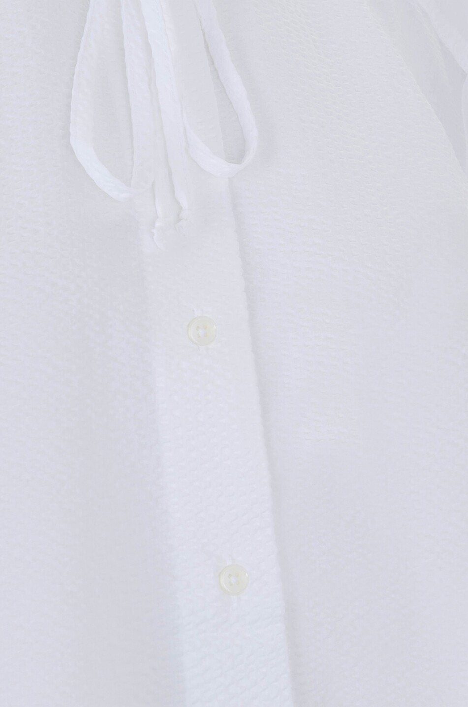 BRITT SISSECK Chemise en seersucker à manches bouffantes Banda Crinkle Femme BLANC 3
