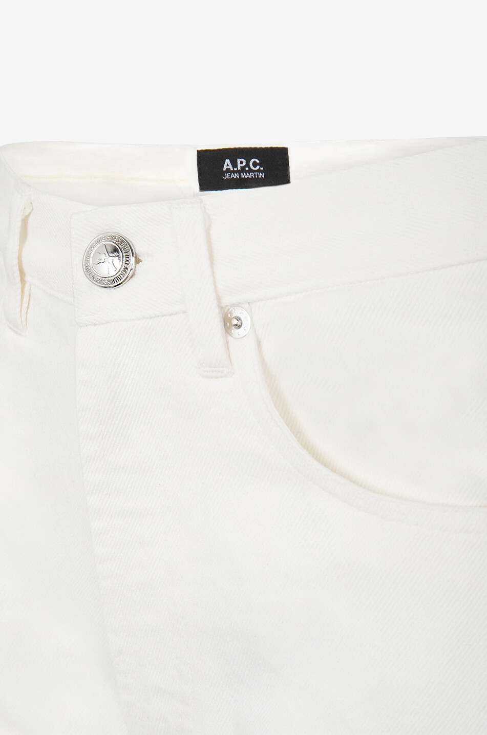 A.P.C. Jean droit en coton Martin Femme BLANC CASSE 5