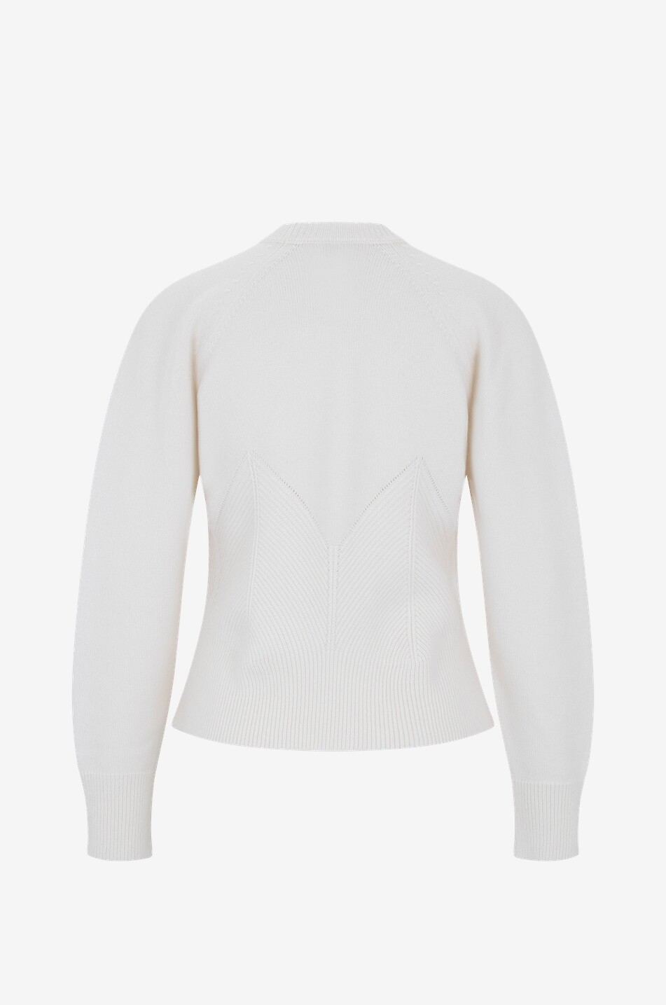 ALEXANDER McQUEEN Pull en laine et cachemire corset Femme BLANC 2