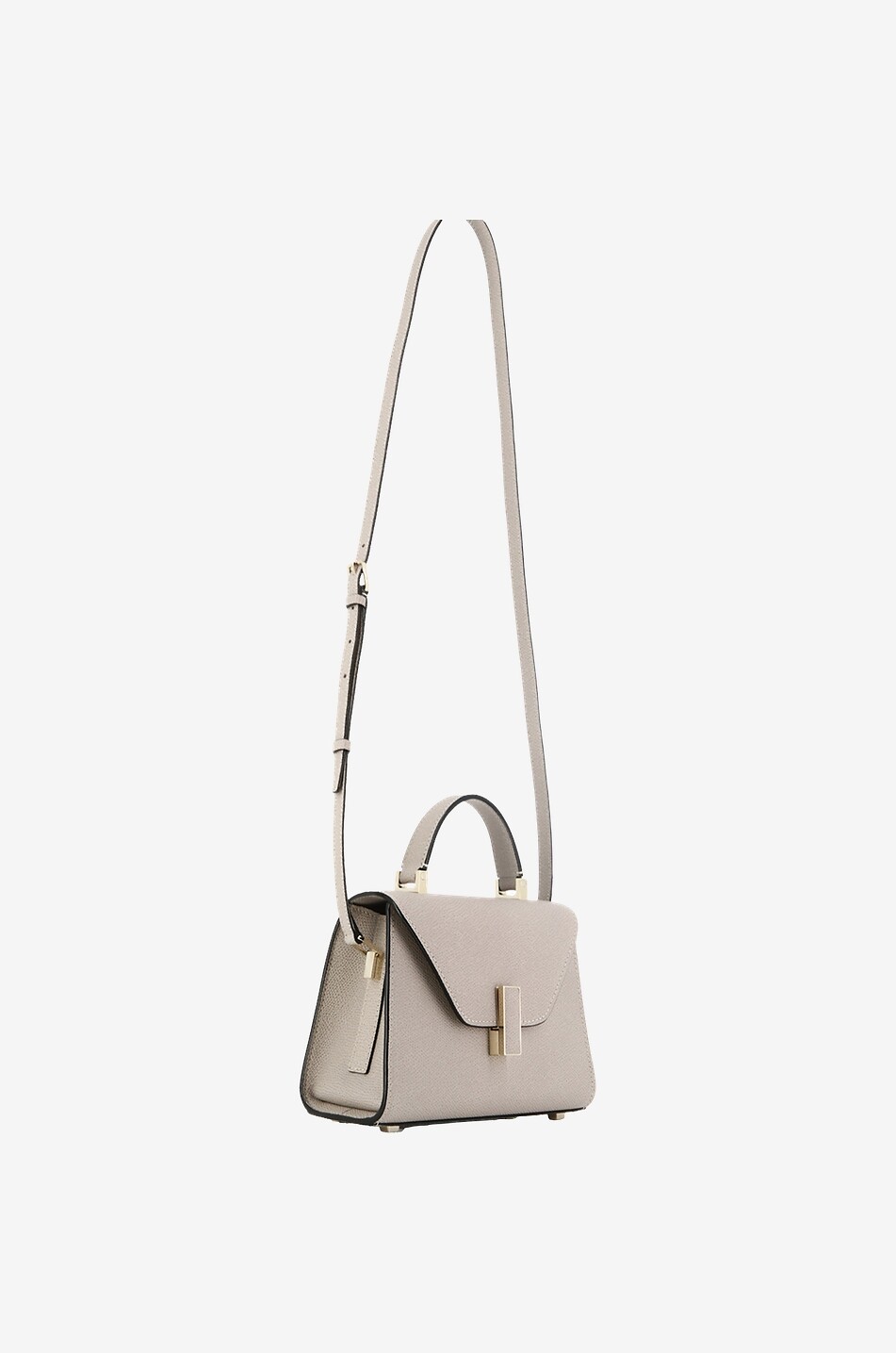 VALEXTRA Iside Micro grained leather handbag Women BEIGE 5
