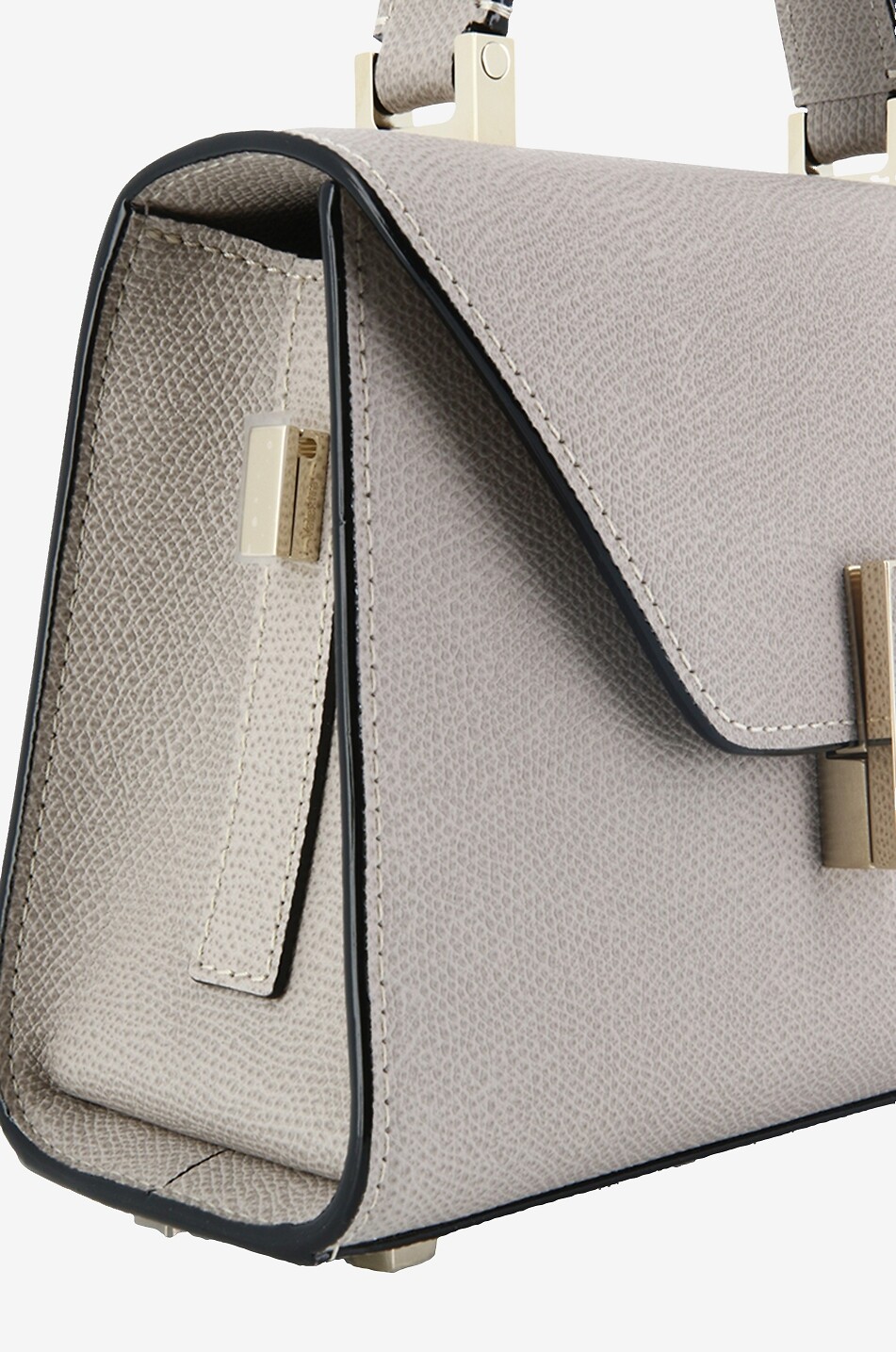 VALEXTRA Iside Micro grained leather handbag Women BEIGE 6