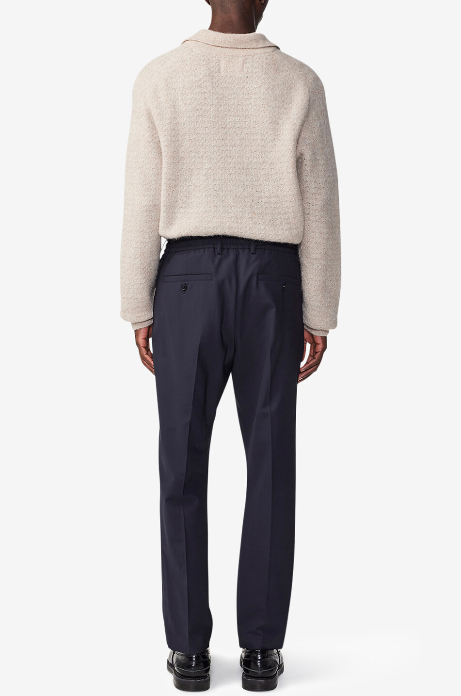 NN07 Billie wool blend trousers with waistband tucks Men DARK BLUE 5