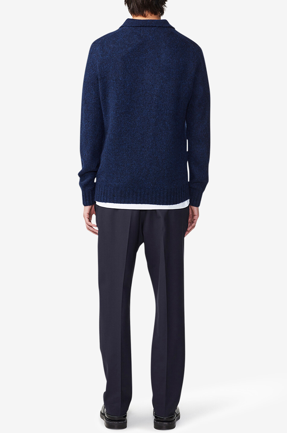 Langarm-Polopullover aus Merinowolle Lee