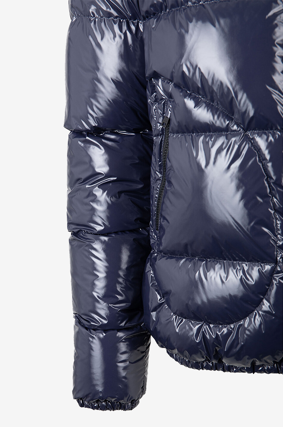 HERNO Doudoune à capuche en nylon laqué Homme BLEU MOYEN 3