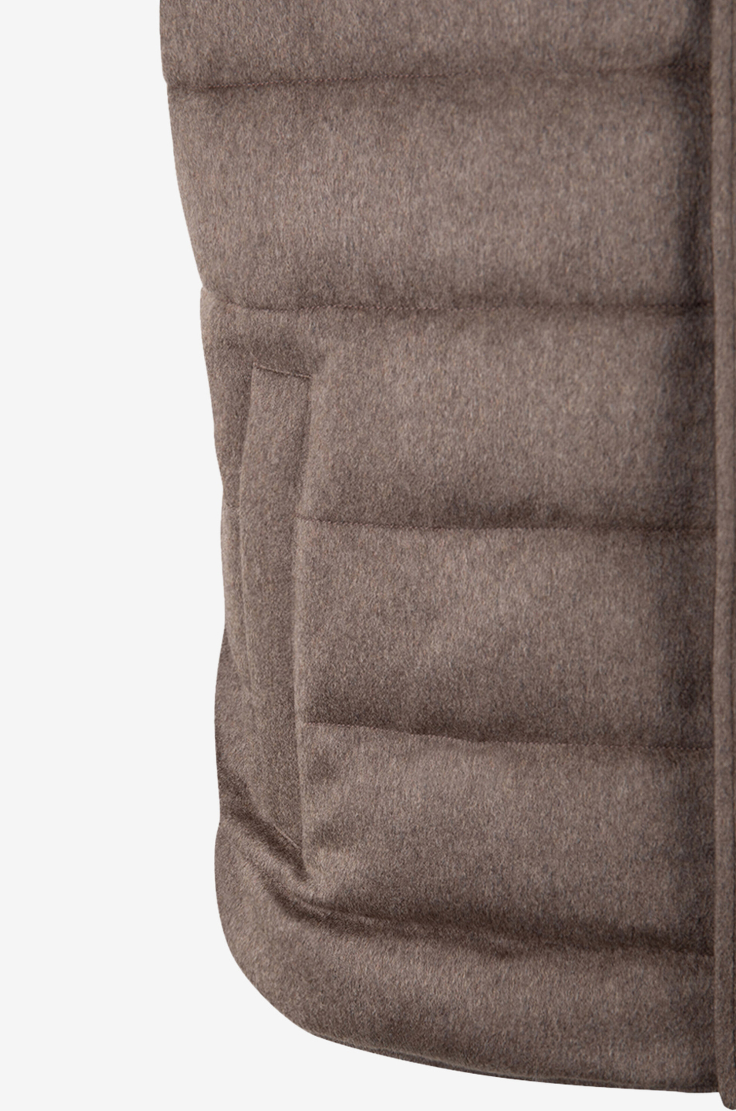 MAURIZIO BALDASSARI Cashmere hooded sleeveless down jacket Men BROWN 5