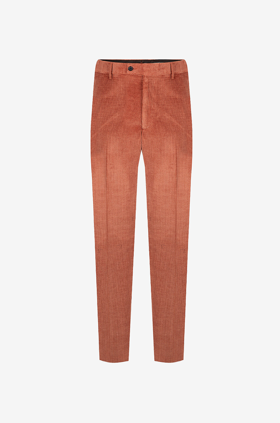 Pantalon à pinces en velours côtelé de coton et cachemire