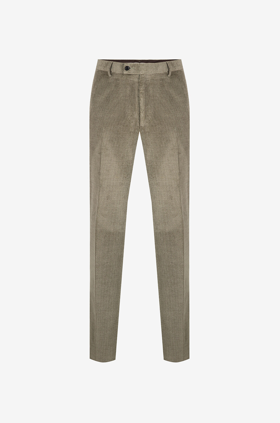 Cashmere and cotton corduroy trousers with waistband tucks