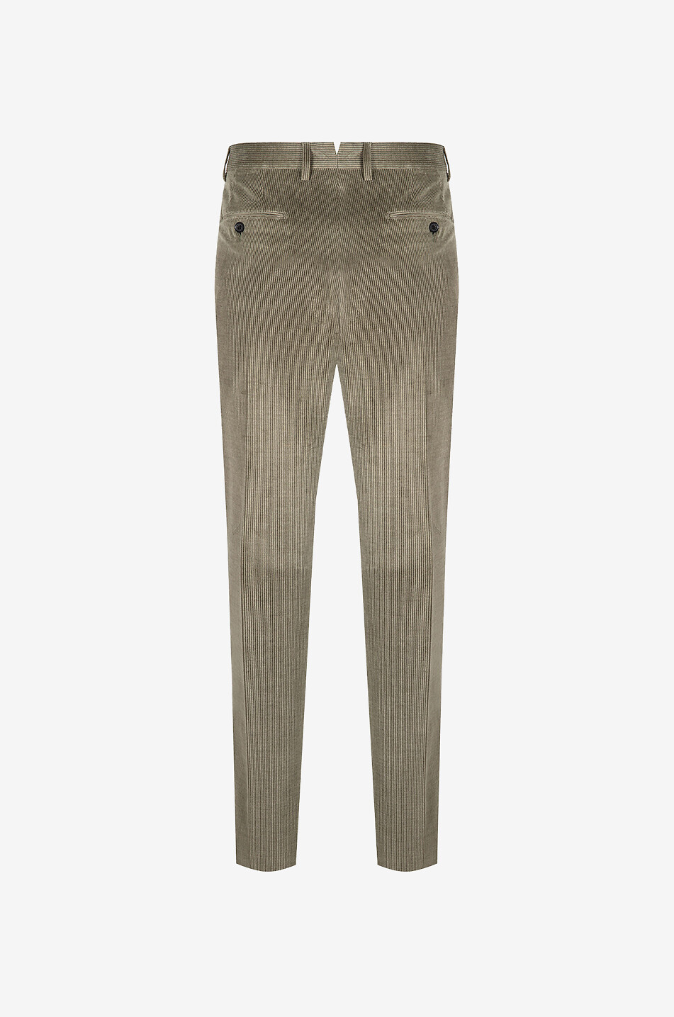 Cashmere and cotton corduroy trousers with waistband tucks