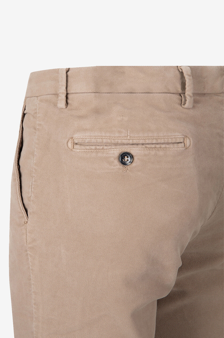 B SETTECENTO Cotton and cashmere slim fit chino trousers Men Medium beige 3