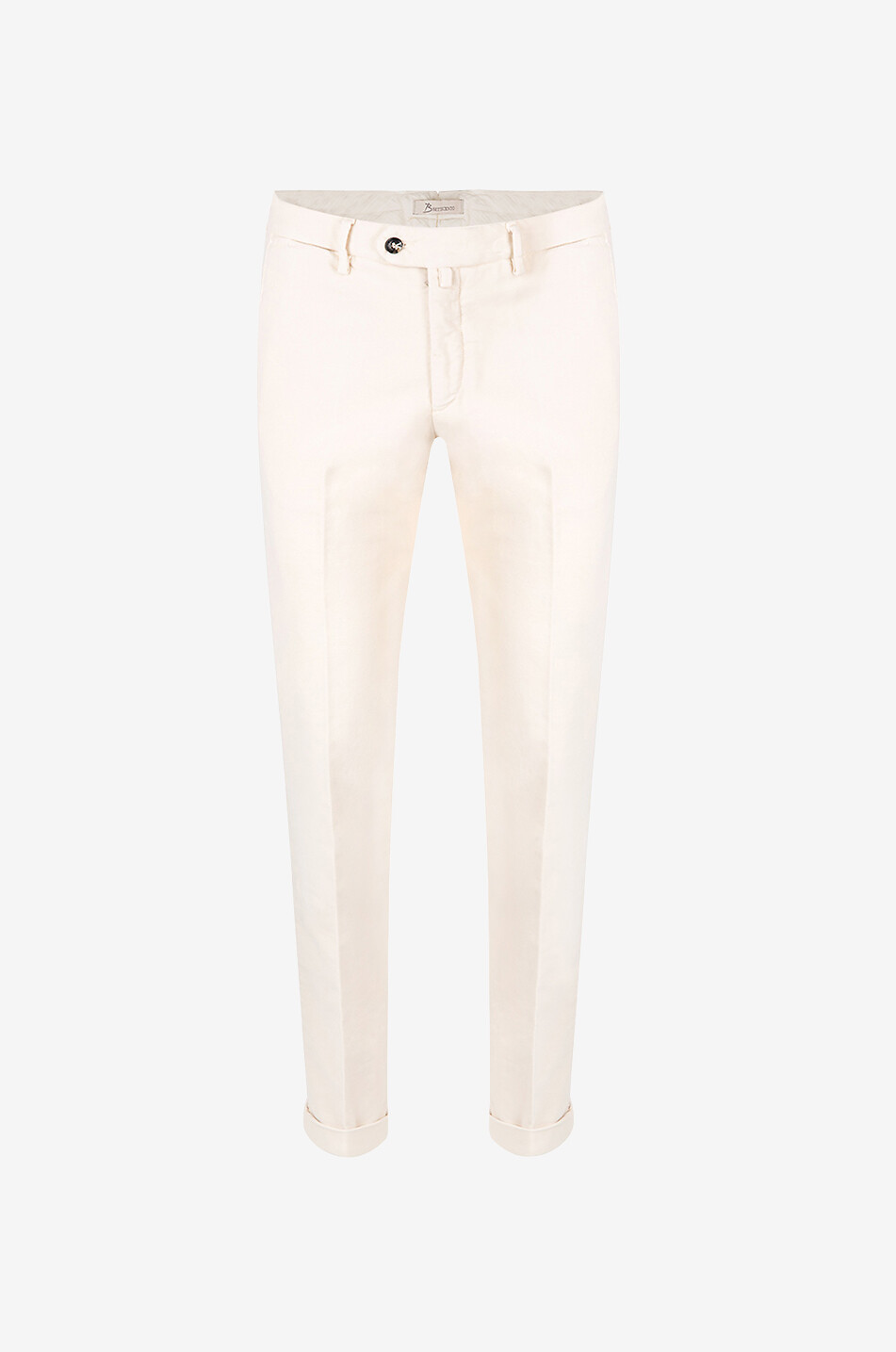 Cotton and cashmere slim fit chino trousers