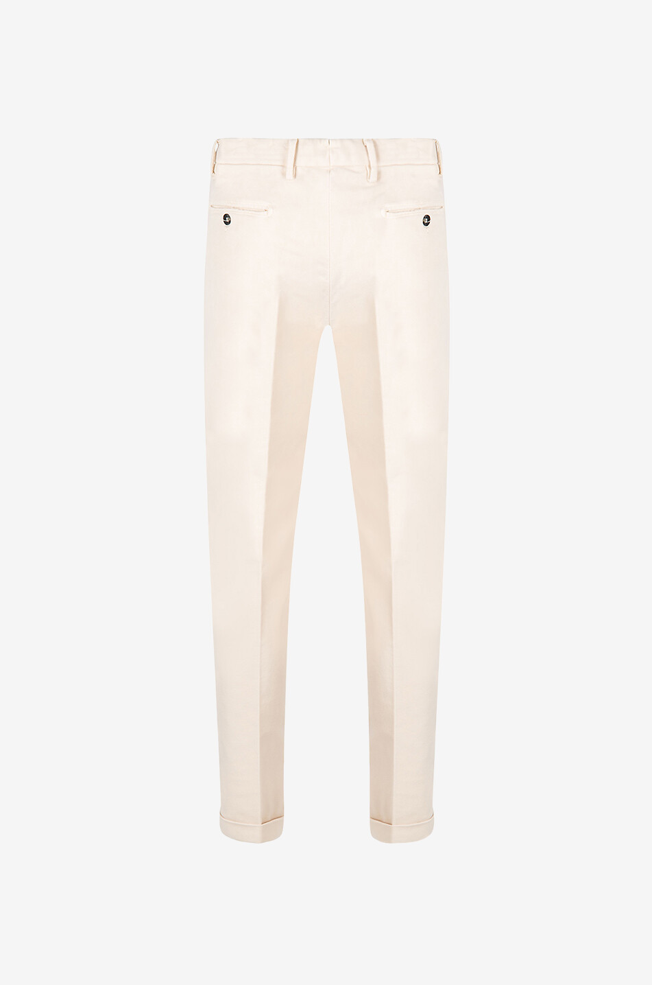 B SETTECENTO Cotton and cashmere slim fit chino trousers Men EGGSHELL 2