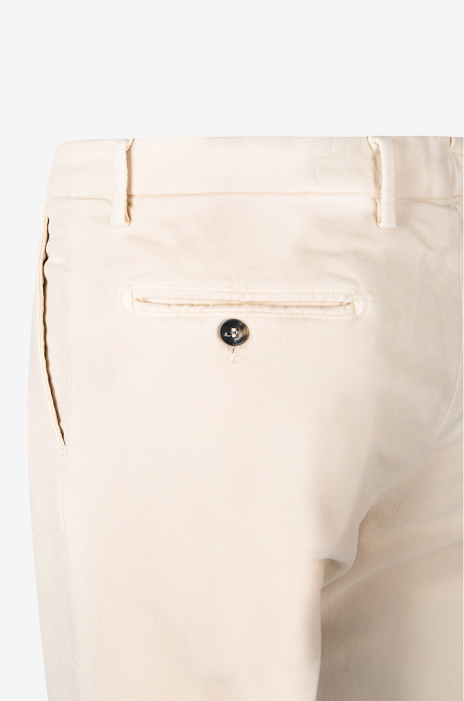 B SETTECENTO Cotton and cashmere slim fit chino trousers Men EGGSHELL 3