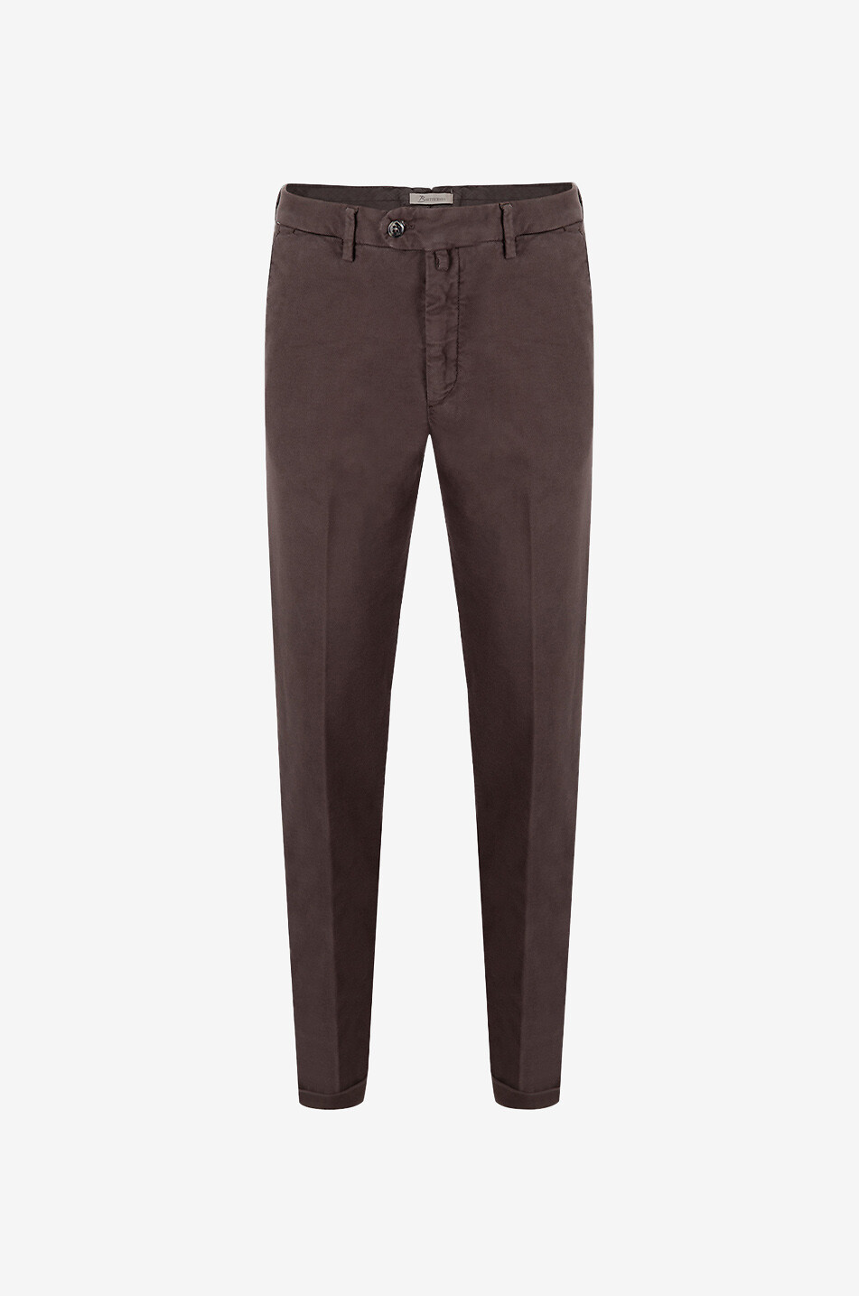 Pantalon chino slim en coton et cachemire