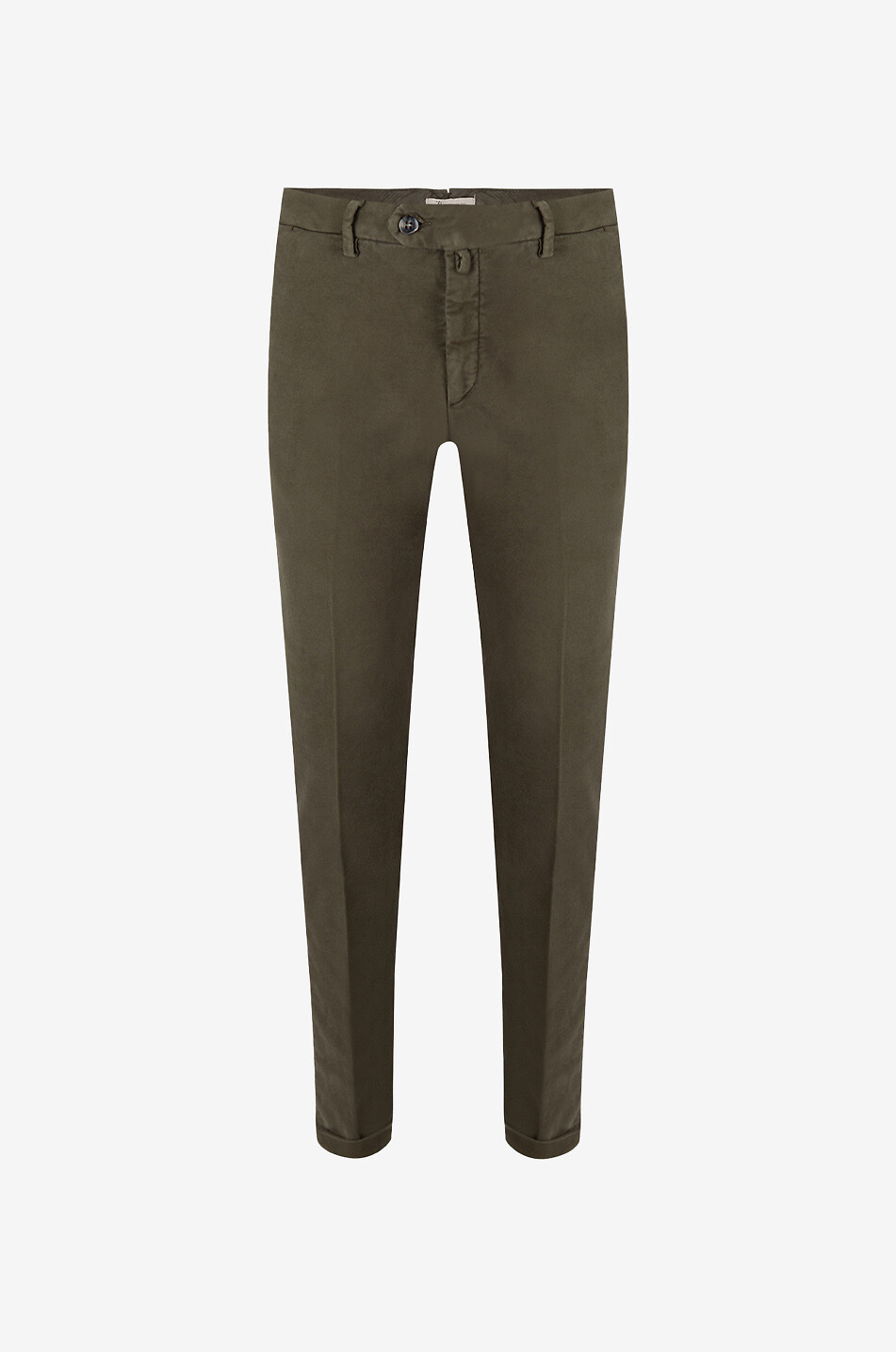 Cotton and cashmere slim fit chino trousers