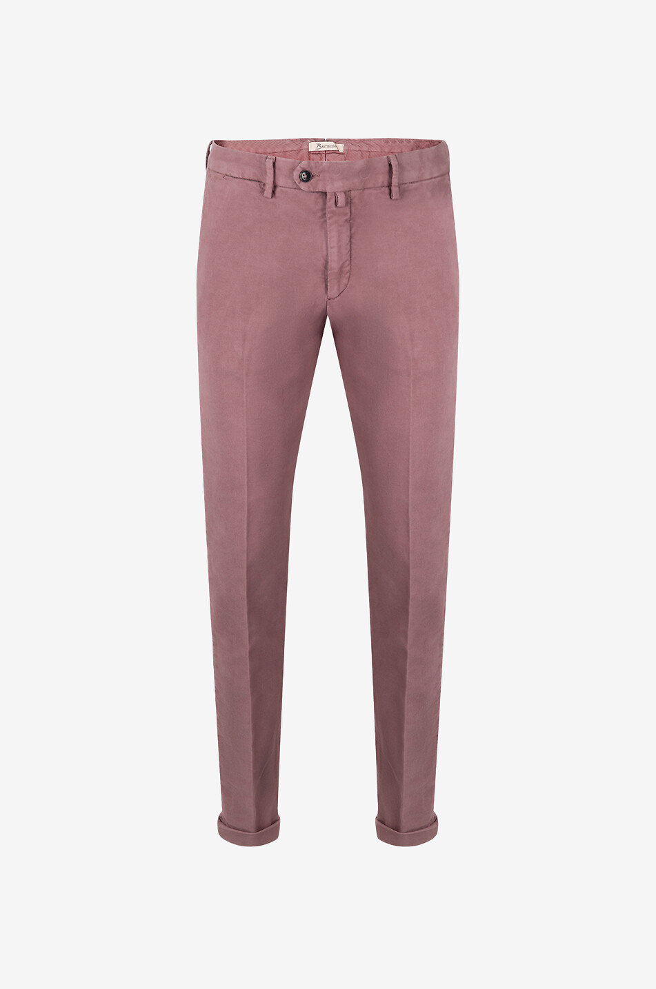 B SETTECENTO Cotton and cashmere slim fit chino trousers Men MEDIUM PURPLE 1