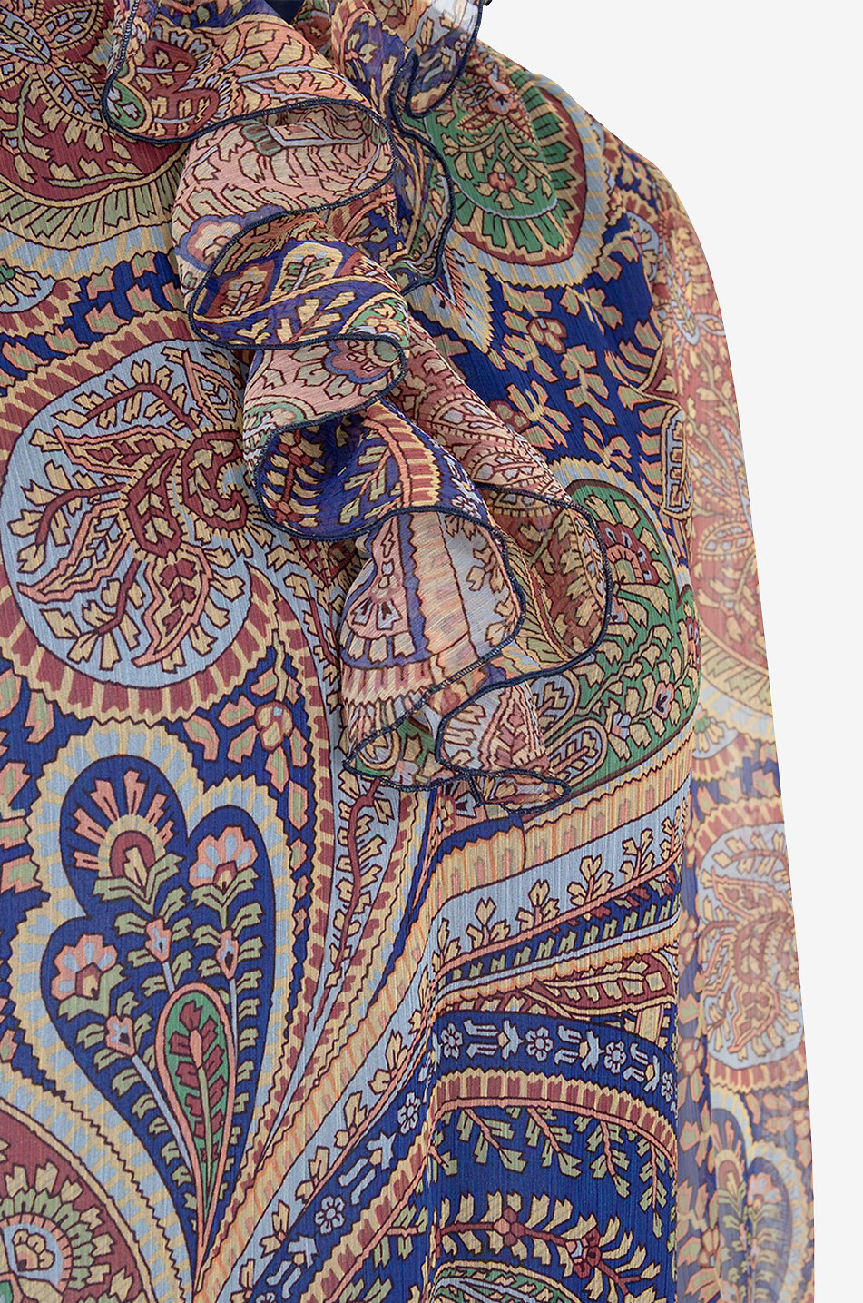 ETRO Gerüschte Georgette-Bluse mit Paisley-Print ETRO x BONGÉNIE Damen BUNT 4