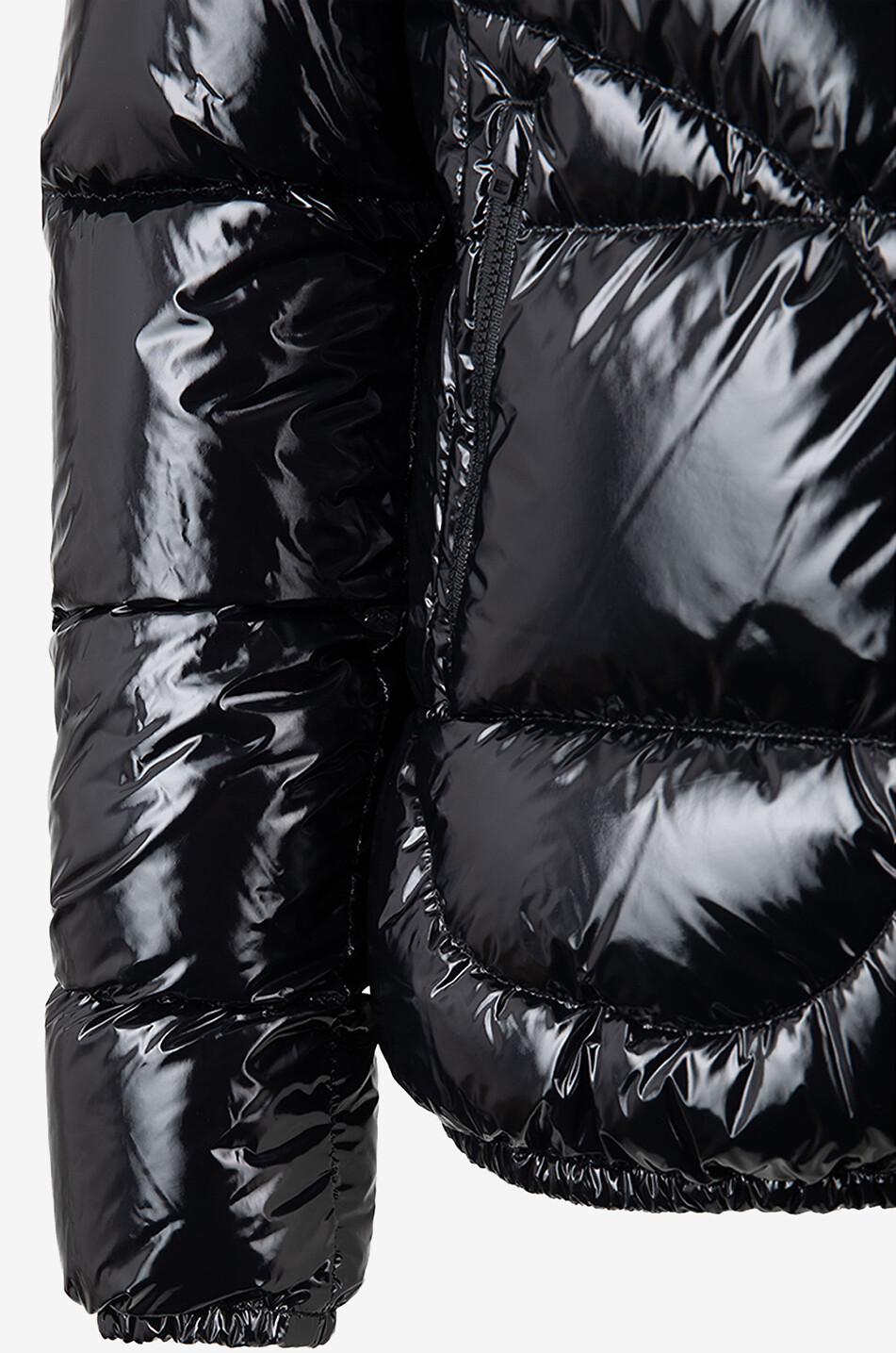 HERNO Daunenjacke mit Kapuze aus lackiertem Nylon Herren SCHWARZ 3